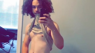 Big Dick Interracial Man Strokes Cock 