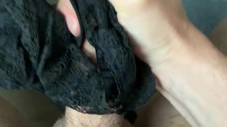 Cum in panties #14 / Every time my gf is over she leaves one of her used panties for me to cum in