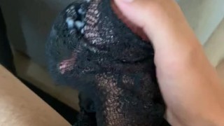 Cum in panties #18 / Every time my gf is over she leaves one of her used panties for me to cum in