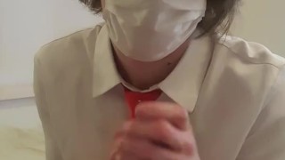 Little NB Office slut uses vibrating buttplug and plays with their big cock for you - OF preview 