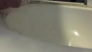 Jerking one off before going out, big Cumshot, Fab Flip