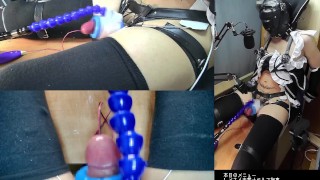SEXマシーンオナホ配信2日目　シコシコされるけど射精できなくて激しくメスイキしている動画OKプロステートチップSex Machineself bondage2021-07-12_2