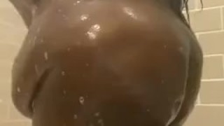 EBONY BBW in shower 
