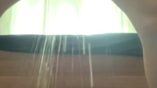 peeing on the bath mat