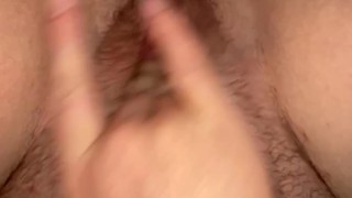Playing with my super wet pussy before bed