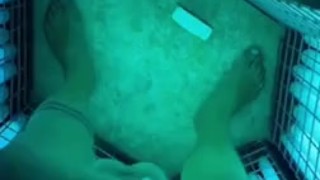 Slowmo dick flapping while tanning