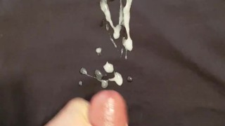 Edging and moaning. The 5th load of the day! Still so thick...licked the cum after I jerked off.