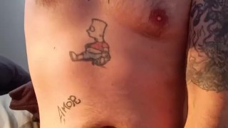 Shaved and tattooed, I'm going to cum on you