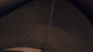 Crossdresser Teases Herself in Tights