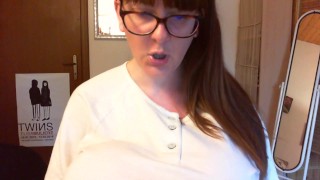Big swollen boobs for your stepmother who fucks you making you cum