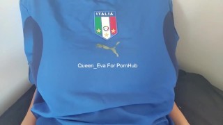 CREAMPIE ITALIA - Ragazza italiana festeggia vittoria degli Europei (dialoghi in italiano)