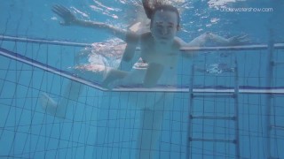 Striped swimsuit and small tits teen Anna Netrebko