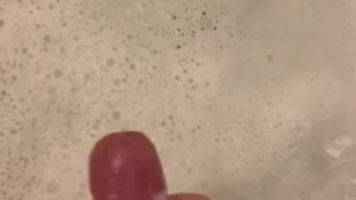 Asian boy in the bathtub