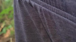 Johnholmesjunior flashing his monster cock while its dripping cum on vancouvers nude beach