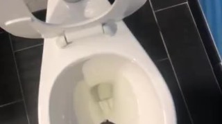 I can’t believe I jacked off in another hotel public bathroom! I hope no one heard anythin