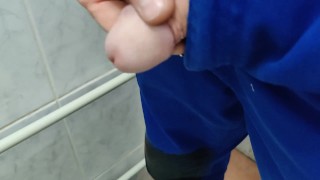 To pee on a public toilet.