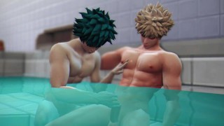 Hero's Bath Time - Midoriya x Bakugo - My Hero Academia 3D Animation Parody
