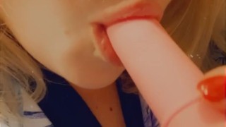 Sucking on my toy 