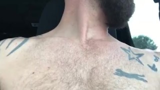 Car public with nipple and pit play