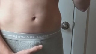Skater Twink tries on different underwear