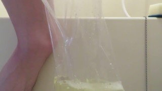I just take a piss in plastic bag!