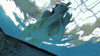 Big tits shaved babe Lada Poleshuk underwater
