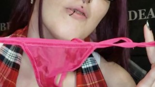 Thong in my pussy.
