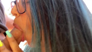 CUM IN MOUTH for my neighbor in the country! 4k part 2!