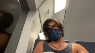 Wanking at the commuter train