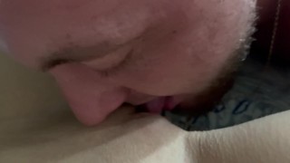Looking at his wife I could not resist and licked her pussy