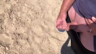 Almost caught by a cyclist with my Cock out after Cumming as my wife records me Jerking off Outdoors