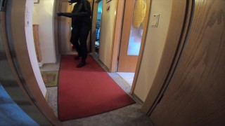 get in Czech Hazmat Suit with zipperless Neck Entry Catsuit