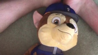 Cumming on Paw Patrol Chase plush