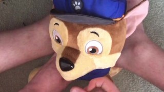 Cumming on Paw Patrol Chase plush