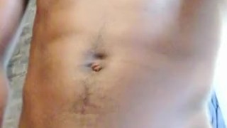 Jerk in bathroom 