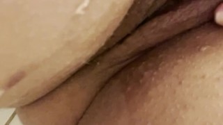 Playing at the shower