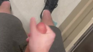 I Rub My Large Teen Cock at The Public Mailbox to Shoot Cum