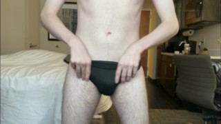 Bulge & Cock Tight Black Speedo - JFF @MattSatin
