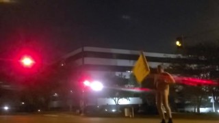 Jerking in middle of street