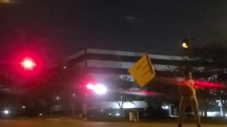 Jerking in middle of street
