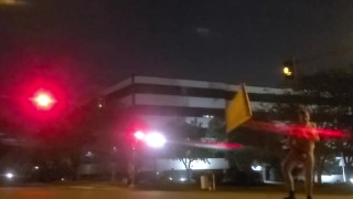 Jerking in middle of street