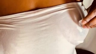 Big natural tits nipple play on wet shirt