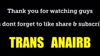 Trans Anairb is just woke up straight to toilet and pull herself and cum before she taking a shower