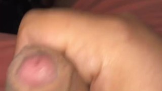 Jerking my small uncut sweaty dick