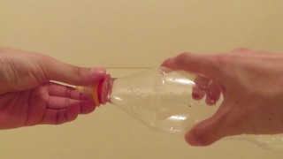 I tried to put a condom on a plastic bottle, but it failed.