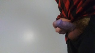 Stroking my hard cock