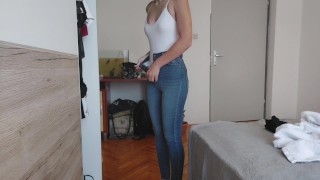 Trying on outfits 