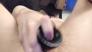 Pup plays with colon snake 