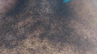 On my porch rubbing and feeling my public hairs 10:33am