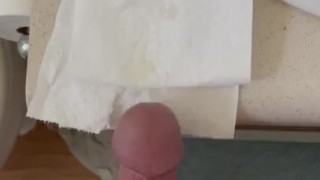 Cumshot at bathroom